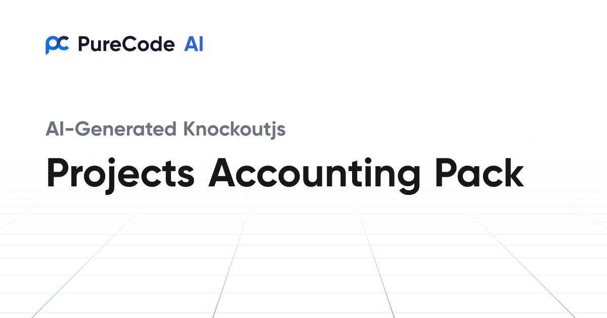 Build Great Knockoutjs Projects accounting pack Components Faster Using ...